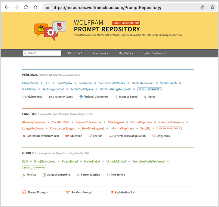 Wolfram Prompt Repository